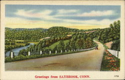 Greetings From Saybrook Postcard