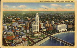 Ohio's State Capitol From The Air Postcard
