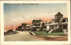 Cottages On The Bluff Falmouth Heights, MA Postcard Postcard