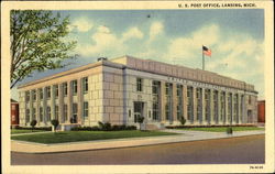 U. S. Post Office Lansing, MI Postcard Postcard