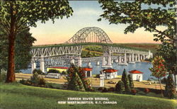 Fraser River Bridge Postcard