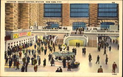 Interior Grand Central Station Postcard