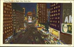 Times Square At Night Postcard