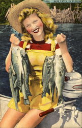 Bass Catch In Florida Postcard