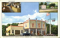 Schlenker Motor Co. Service Station, U. s. Route 22 Hamburg, PA Postcard Postcard