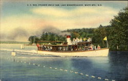 U. S. Mail Steamer Uncle Sam Lake Winnipesaukee, NH Postcard Postcard