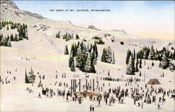 Ski Meet At Mt. Rainier Postcard