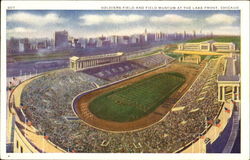 Soldiers Field And Field Museum, Lake Front Chicago, IL Postcard Postcard