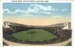 Football Game, Harvard Stadium Postcard