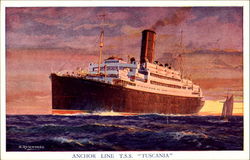 Anchor Line T. S. S. Tuscania Postcard