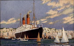 Cunarder At Algiers Postcard