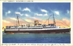 SS Yarmouth On Eastern S. S. Lines Inc. Postcard