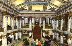 Jefferson Hotel Main Lobby Richmond, VA Postcard Postcard