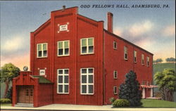 Odd Fellows Hall Adamsburg, PA Postcard Postcard