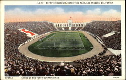 Olympic Coliseum, Exposition Park Los Angeles, CA Postcard Postcard