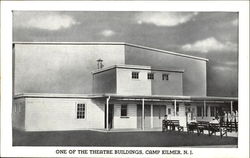 One Of The Theatre Buildings Camp Kilmer, NJ Postcard Postcard