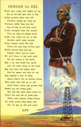 Indian Vs. Oil Postcard
