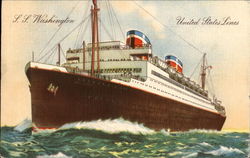 SS Washington United States Lines Postcard