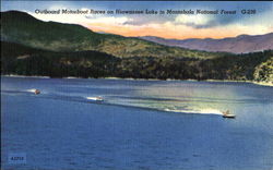Outboard Motorboat Races On Hiawassee Lake Postcard
