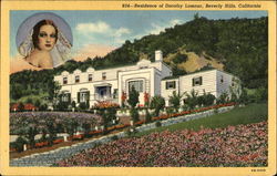 Residence Of Dorothy Lamour Beverly Hills, CA Postcard Postcard