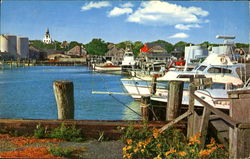 Pleasure Boats In Nantucket Harbor Postcard