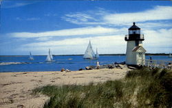 Sailing At Brant Point Postcard