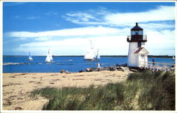 Sailing At Brant Point Postcard