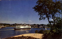 S. S. Siasconset Leaving Hyannis Harbor Massachusetts Boats, Ships Postcard Postcard