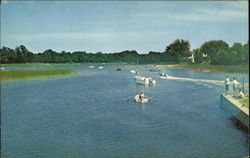 Blue Fish River Duxbury, MA Postcard Postcard