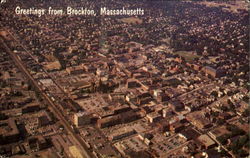 Aerial View Of Downtown Postcard