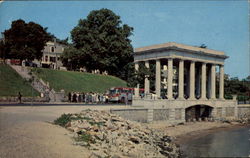 The Portico Over Plymouth Rock Postcard