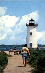 Edgartown Harbor Light, Martha's Vineyard Massachusetts Postcard 