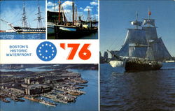 Boston's Historic Waterfront '76 Massachusetts Postcard Postcard