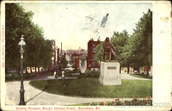 George Peabody, Mount Vernon Place Baltimore Maryland