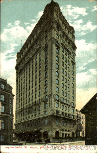 Hotel St. Regis, 5th Ave. and 55th St New York City
