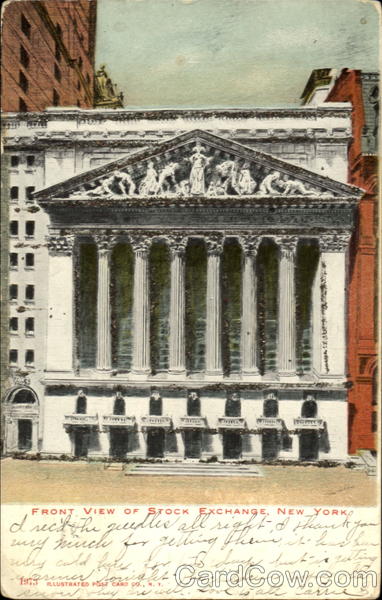 Front View Of Stock Exchange New York