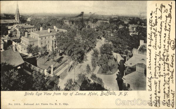 Birds Eye View From Top Of Lenox Hotel Buffalo New York