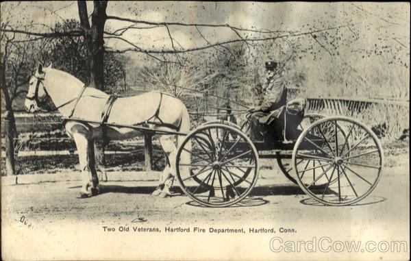 Fire Dept. Two Old Veterans Hartford Connecticut