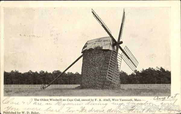 The Oldest Windmill On Cape Cod West Yarmouth Massachusetts