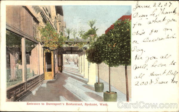Entrance To Davenport's Restaurant Spokane Washington