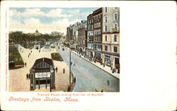 Greetings From Boston, Tremont Street Massachusetts Postcard Postcard