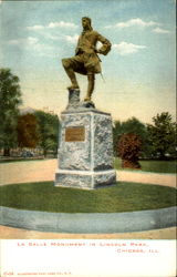 La Salle Monument In Lincoln Park Postcard
