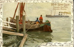 Red Star Line, Antwerp-Boston Postcard