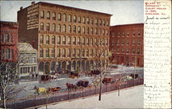 Clark St. Opposite Court House In 1860 Postcard