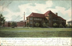 Pillsbury Hall And Shops, University of Minnesota Postcard