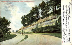 Entrance To Brookside Park Postcard