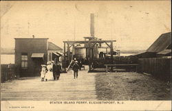 Staten Island Ferry Elizabethport, NJ Postcard Postcard