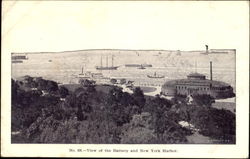 View Of The Battery And New York Harbor Postcard
