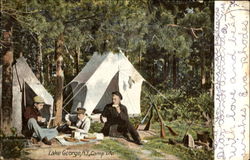Camp Life Lake George, NY Postcard Postcard