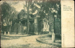 Johnson Gate, Harvard College Postcard